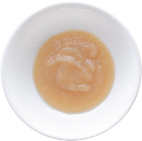 Bowl of mashed fruit puree